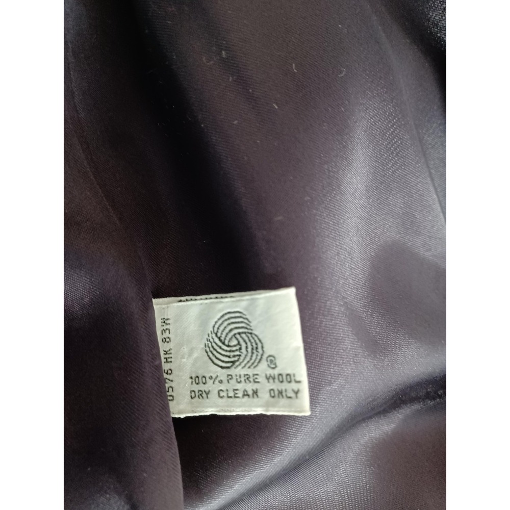 Vintage‎ Anne Klein Coat Womens Small Blue Wool Single Breasted Overcoat 80s - Picture 6 of 7